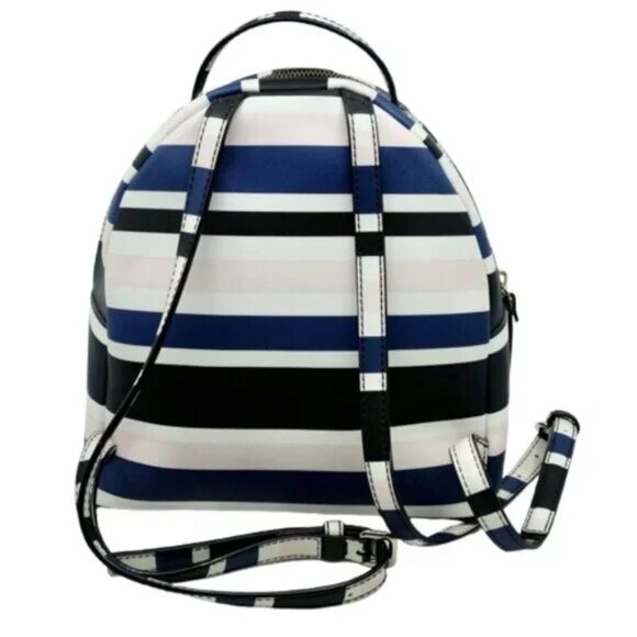 KATE SPADE~Laurel Way~STRIPED BACKPACK BAG in CRUISE SHIP BLUE - Picture 5 of 6